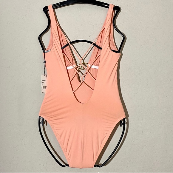 BCBGeneration Ring Front Onepiece Swimsuit Blush - Picture 7 of 12
